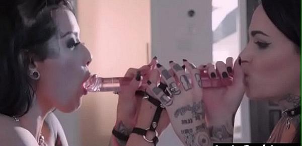  Cute Teen Lez  Punished By Mean Lesbian (Katrina Jade & Leigh Raven) video-24